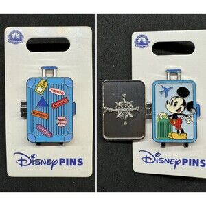 2024 Disney Parks Around The World Travel Suitcase Hinge Mickey Mouse OE Pin